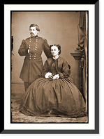 Historic Framed Print, Portrait of Maj. Gen. George B. McClellan officer of the Federal Army and his wife,  17-7/8" x 21-7/8"