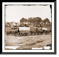 Historic Framed Print, Savage Station Va. Headquarters of Gen. George B. McClellan on the Richmond & York,  17-7/8" x 21-7/8"
