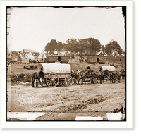 Historic Framed Print, Savage Station Va. Headquarters of Gen. George B. McClellan on the Richmond & York,  17-7/8" x 21-7/8"