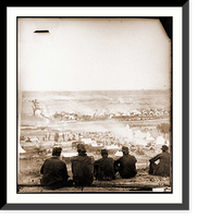 Historic Framed Print, Cumberland Landing Va. Federal encampment on Pamunkey River Va.; another view,  17-7/8" x 21-7/8"