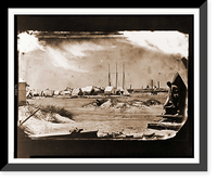 Historic Framed Print, Morris Island South Carolina. July or August 1863. Unidentified camp,  17-7/8" x 21-7/8"