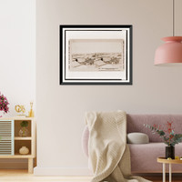 Historic Framed Print, Winter quarters of the rebel army at Manassas Va. 1862,  17-7/8" x 21-7/8"