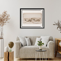 Historic Framed Print, Winter quarters of the rebel army at Manassas Va. 1862,  17-7/8" x 21-7/8"
