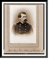 Historic Framed Print, Bvt. Brig. Gen. Horace Porter half-length portrait facing right,  17-7/8" x 21-7/8"