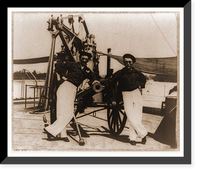 Historic Framed Print, On deck of U.S. gunboat Hunchback,  17-7/8" x 21-7/8"
