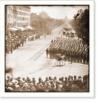 Historic Framed Print, Washington D.C. Units of 20th Army Corps Army of Georgia passing on Pennsylvania Av,  17-7/8" x 21-7/8"