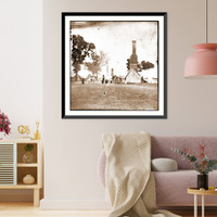 Historic Framed Print, White House Landing Va. Ruins of the White House burnt during the Federal evacuatio,  17-7/8" x 21-7/8"