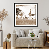 Historic Framed Print, White House Landing Va. Ruins of the White House burnt during the Federal evacuatio,  17-7/8" x 21-7/8"