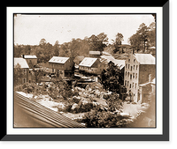 Historic Framed Print, Petersburg Va. Mills on the Appomattox River near Campbells Bridge,  17-7/8" x 21-7/8"