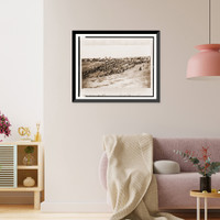 Historic Framed Print, Confederate prisoners at Belle Plain Landing Va. captured with Johnsons Division Ma - 2,  17-7/8" x 21-7/8"