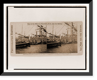 Historic Framed Print, View of The wharves Charleston S.C. near the Battery,  17-7/8" x 21-7/8"