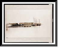 Historic Framed Print, Wharves at Bermuda Hundred Landing Virginia,  17-7/8" x 21-7/8"