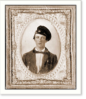 Historic Framed Print, Portrait of Pvt. George Henry Virginia Regiment killed at Brandy Station Va.,  17-7/8" x 21-7/8"