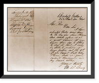 Letter from Mathew Brady to President Abraham Lincoln asking Lincoln to sit for a p, Vintage Print