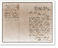 Letter from Mathew Brady to President Abraham Lincoln asking Lincoln to sit for a p, Vintage Print