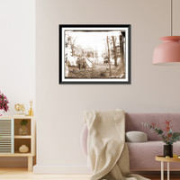 Historic Framed Print, Auburn Va. vicinity. Castle Murray (five miles southeast of Warrenton) headquarters,  17-7/8" x 21-7/8"