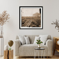 Historic Framed Print, Virginia. Tracks of the Orange & Alexandria Railroad destroyed by the Confederates,  17-7/8" x 21-7/8"