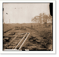 Historic Framed Print, Virginia. Tracks of the Orange & Alexandria Railroad destroyed by the Confederates,  17-7/8" x 21-7/8"