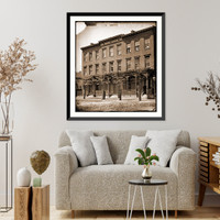 Historic Framed Print, Richmond Va. New York newspaper correspondents row (between 4th and 5th Streets),  17-7/8" x 21-7/8"