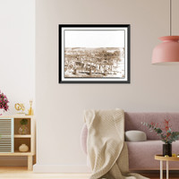 Historic Framed Print, Richmond Va. General view of the burned district,  17-7/8" x 21-7/8"