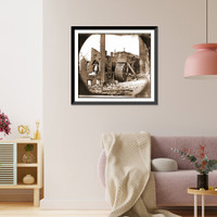 Historic Framed Print, Richmond Va. Ruins of paper mill with water-wheel; another view,  17-7/8" x 21-7/8"