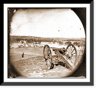 Richmond Va. View of city from Belle Isle; gun in foreground Classic, Historic Reproduction
