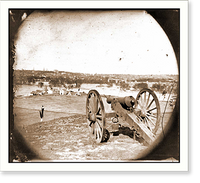 Richmond Va. View of city from Belle Isle; gun in foreground Classic, Historic Reproduction