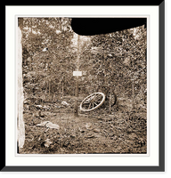 Historic Framed Print, Atlanta Georgia (vicinity). Spot in woods where Gen. James B. McPherson was killed,  17-7/8" x 21-7/8"