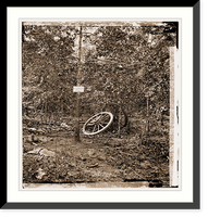 Historic Framed Print, Atlanta Georgia (vicinity). Spot in woods where Gen. James B. McPherson was killed  - 2,  17-7/8" x 21-7/8"