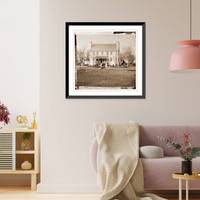 Historic Framed Print, Centreville Virginia. Grigsby house headquarters of General Joseph E. Johnston,  17-7/8" x 21-7/8"