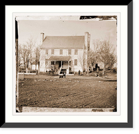 Historic Framed Print, Centreville Virginia. Grigsby house headquarters of General Joseph E. Johnston,  17-7/8" x 21-7/8"