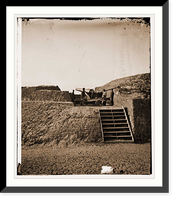 Historic Framed Print, Charleston South Carolina (vicinity). Interior of Fort Putnam on Morris Island - 4,  17-7/8" x 21-7/8"