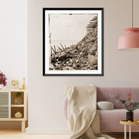 Historic Framed Print, Charleston South Carolina. Exterior view of Fort Sumter showing result of bombardme,  17-7/8" x 21-7/8"