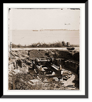 Historic Framed Print, Charleston South Carolina. Remains of Blakely gun destroyed by Confederates before,  17-7/8" x 21-7/8"