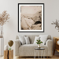 Historic Framed Print, Charleston South Carolina. Samuel Cooley photographer with his camera on the batter,  17-7/8" x 21-7/8"