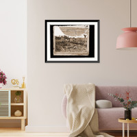 Historic Framed Print, Corinth Mississippi. Confederate dead in front of Battery Robinette the morning aft,  17-7/8" x 21-7/8"