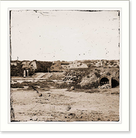 Drewrys Bluff Virginia. Interior of Fort Darling. (Magazines bomb-proof and shot &, Antique Wall Art