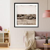 Drewrys Bluff Virginia. Interior of Fort Darling. (Magazines bomb-proof and shot &, Antique Wall Art