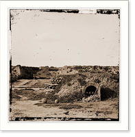 Drewrys Bluff Virginia. Interior of Fort Darling. (Magazines bomb-proof and shot & - 2, Antique Poster