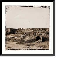 Drewrys Bluff Virginia. Interior of Fort Darling. (Magazines bomb-proof and shot & - 2, Antique Poster