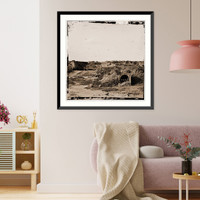 Drewrys Bluff Virginia. Interior of Fort Darling. (Magazines bomb-proof and shot & - 2, Antique Poster