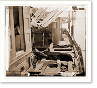 Historic Framed Print, James River Virginia. View of damaged deck of Confederate gunboat TEASER captured o,  17-7/8" x 21-7/8"