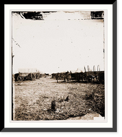 Historic Framed Print, Savannah Georgia (vicinity). Wagon train parked near Savannah,  17-7/8" x 21-7/8"