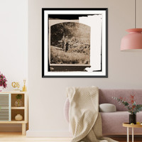 Historic Framed Print, Seabrook Point Port Royal Island South Carolina. Mock battery erected by the 79th N,  17-7/8" x 21-7/8"