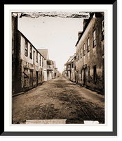 Historic Framed Print, St. Augustine Florida. Street view - 3,  17-7/8" x 21-7/8"