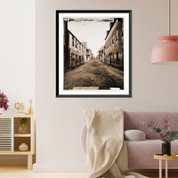 Historic Framed Print, St. Augustine Florida. Street view - 3,  17-7/8" x 21-7/8"