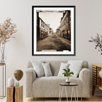 Historic Framed Print, St. Augustine Florida. Street view - 3,  17-7/8" x 21-7/8"