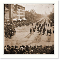Historic Framed Print, Washington District of Columbia. The Grand Review of the Army. Artillery unit passi,  17-7/8" x 21-7/8"