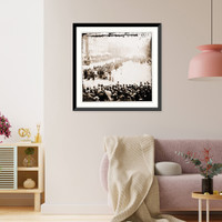 Historic Framed Print, Washington District of Columbia. The Grand Review of the Army. Gen. John A. Logans,  17-7/8" x 21-7/8"