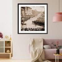 Historic Framed Print, Washington District of Columbia. The Grand Review of the Army. Units of 20th Army C - 2,  17-7/8" x 21-7/8"